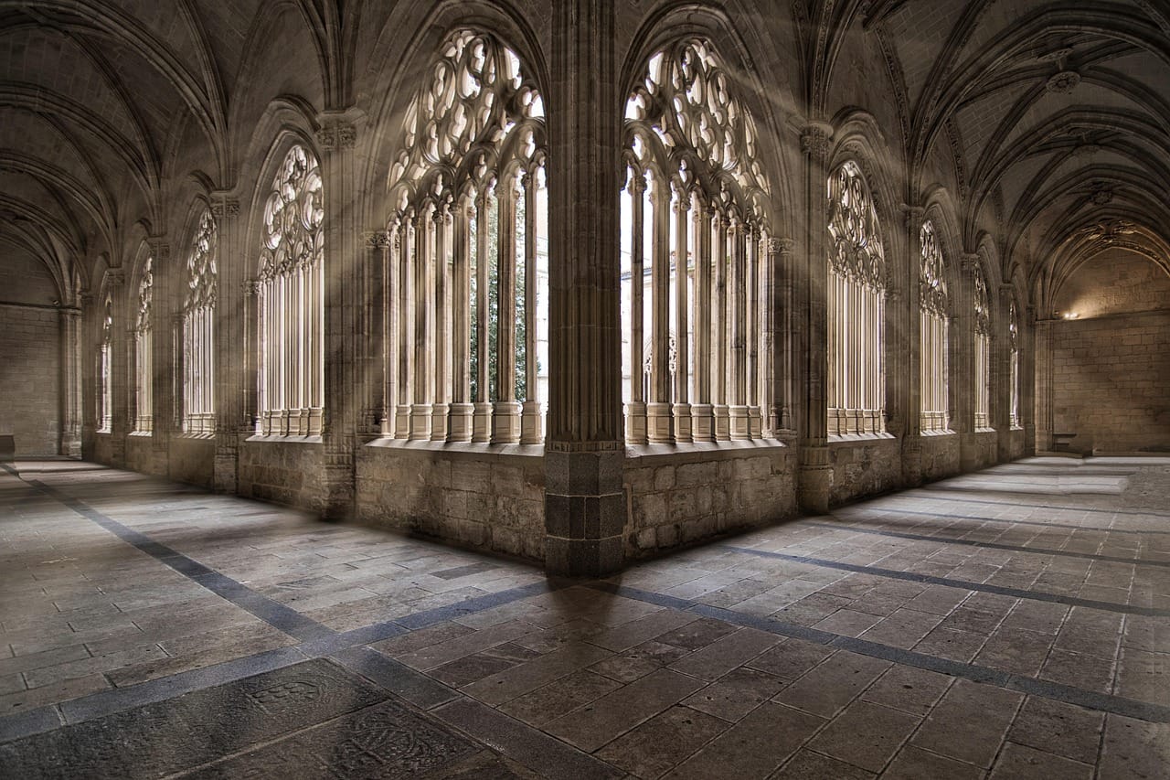 The chapel at Ronchamp: light arrives late, sideways and in colour.