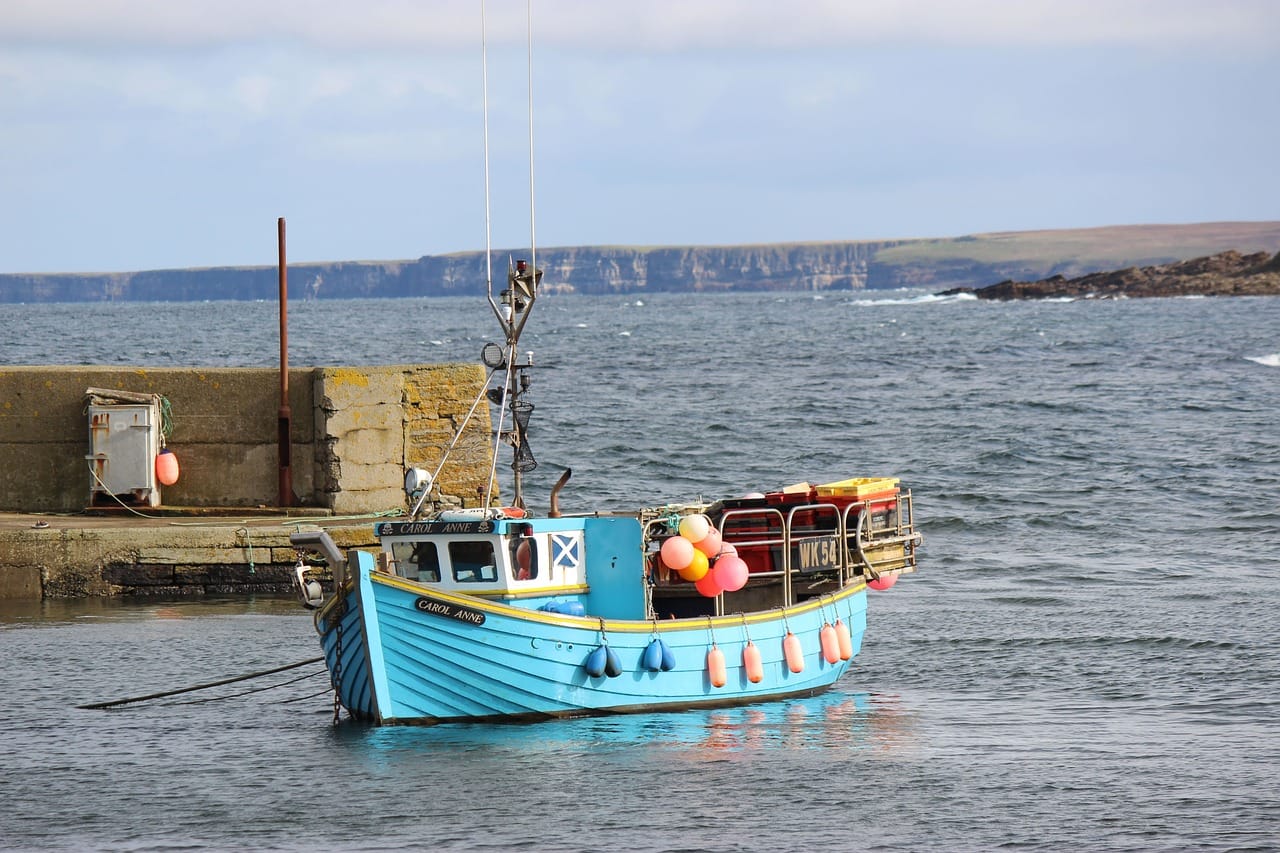 The harbour at low tide: boats resting on the mud until the sea comes back.