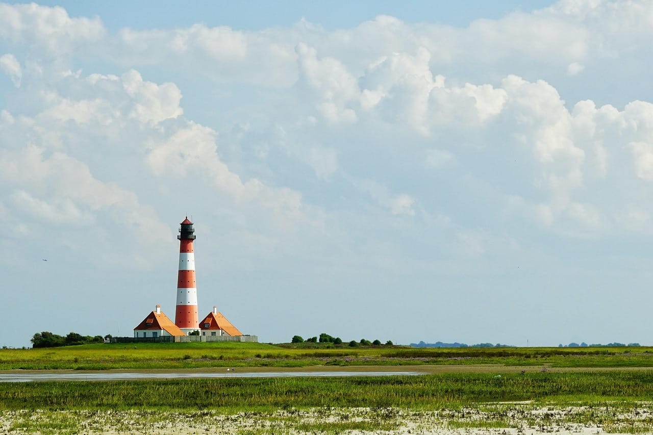 The lighthouse, automatic now, and the cottage beside it.